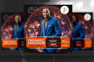 Prophetic Church Service Flyer, a Social Media Template by Transly Graphics
