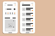 Modern Mobile App Wireframe Template, a Wireframe Template by MightyDesign (Thumbnail 4 of 7)