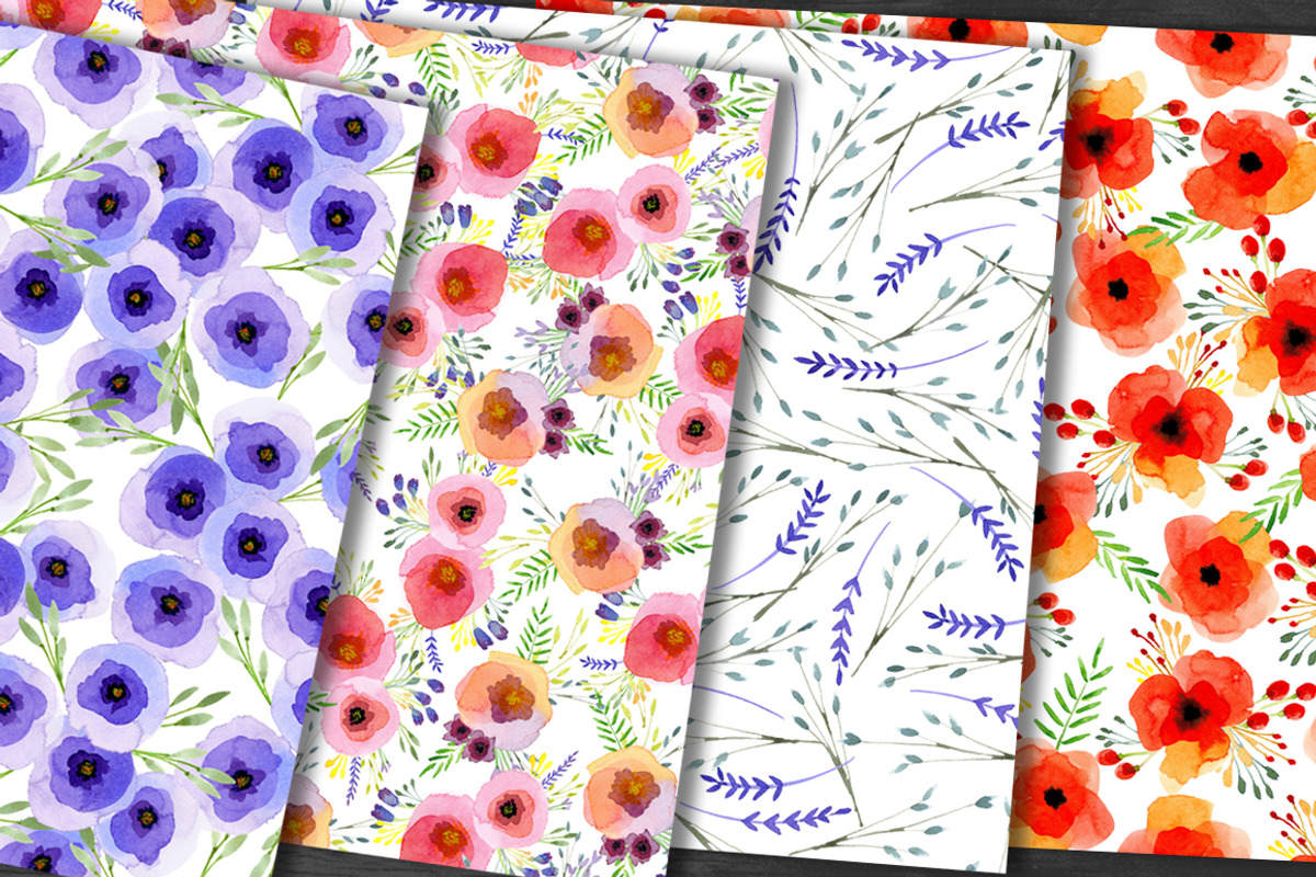 Watercolour Wildflowers clip art, an Illustration by Katy Clemmans (Photo 4 of 5)