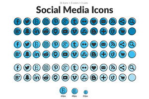 Ocean Offset Social Media Icons