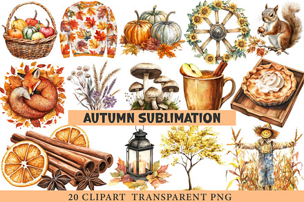Watercolor Autumn Clipart