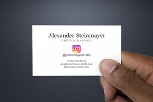 Instagram Business Card Template PSD