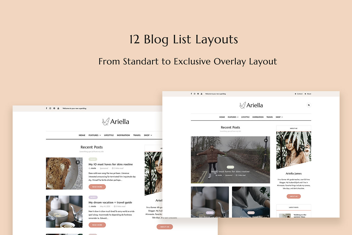 Ariella - Personal WordPress Blog, a WordPress Template by Creanncy (Photo 6 of 6)