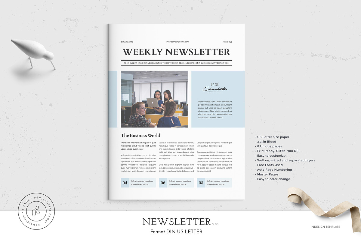 Newsletter Template, a Brochure Template by ThemeDevisers (Photo 1 of 5)