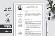 3 Page Resume Template CV with Photo, a Resume Template by Klamp Studio (Thumbnail 2 of 10)