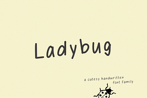 Ladybug Font, a Font by Design by Laney