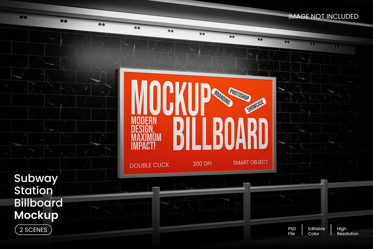 Subway Billboard Mockup, an Advertising Mockup by Unerispace