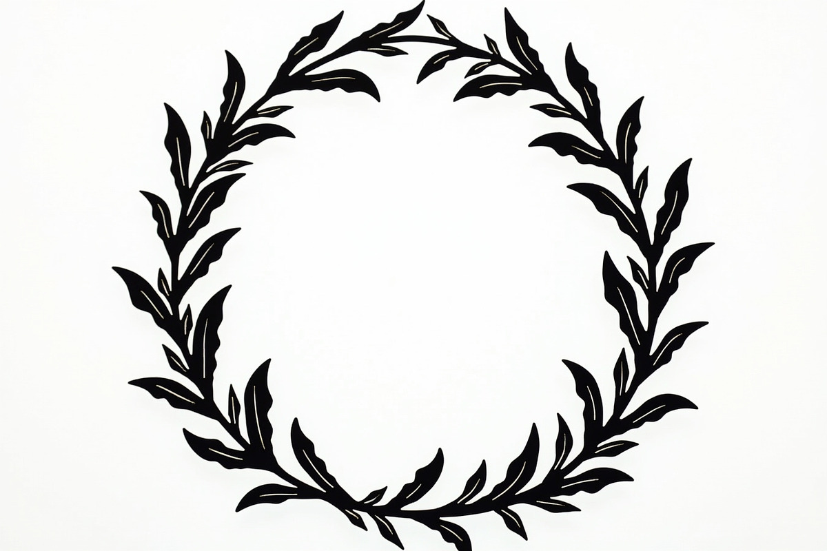 Elegant Leaf Wreath Frame Bundle, an Illustration by Designs_River (Photo 6 of 9)