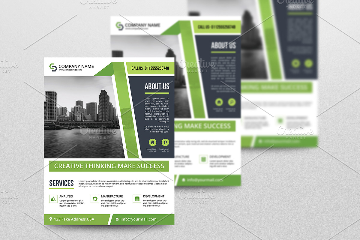 Printable Business Flyer -V520, a Flyer Template by Template Shop (Photo 5 of 5)