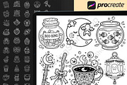 200 Procreate Spooky Doodle Stamps, a Brush Add-On by DrawingStoryShop (Thumbnail 4 of 6)