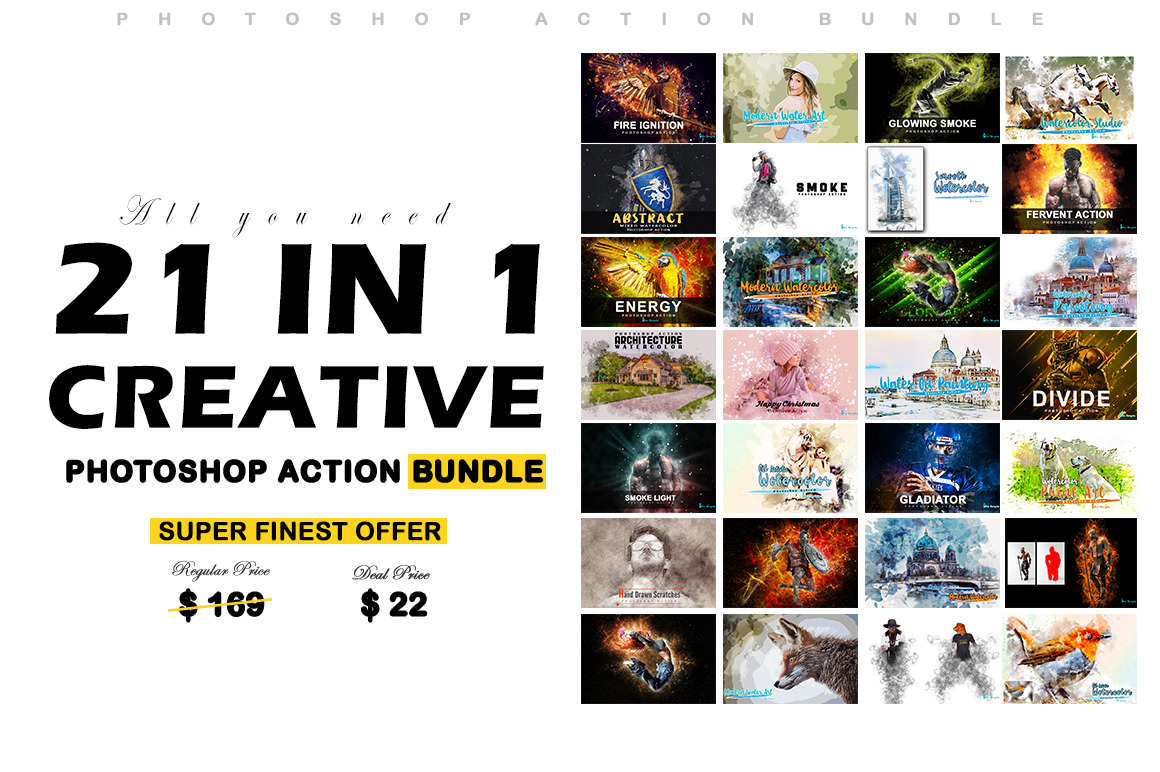 806 Creative Photoshop Action Bundle, an Action Add-On by Jacpot007 (Photo 2 of 49)