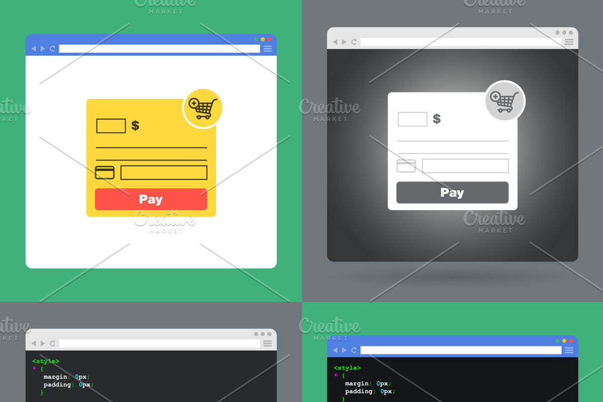 Flat Concept Web Page Window, a Templates & Theme by Greeek