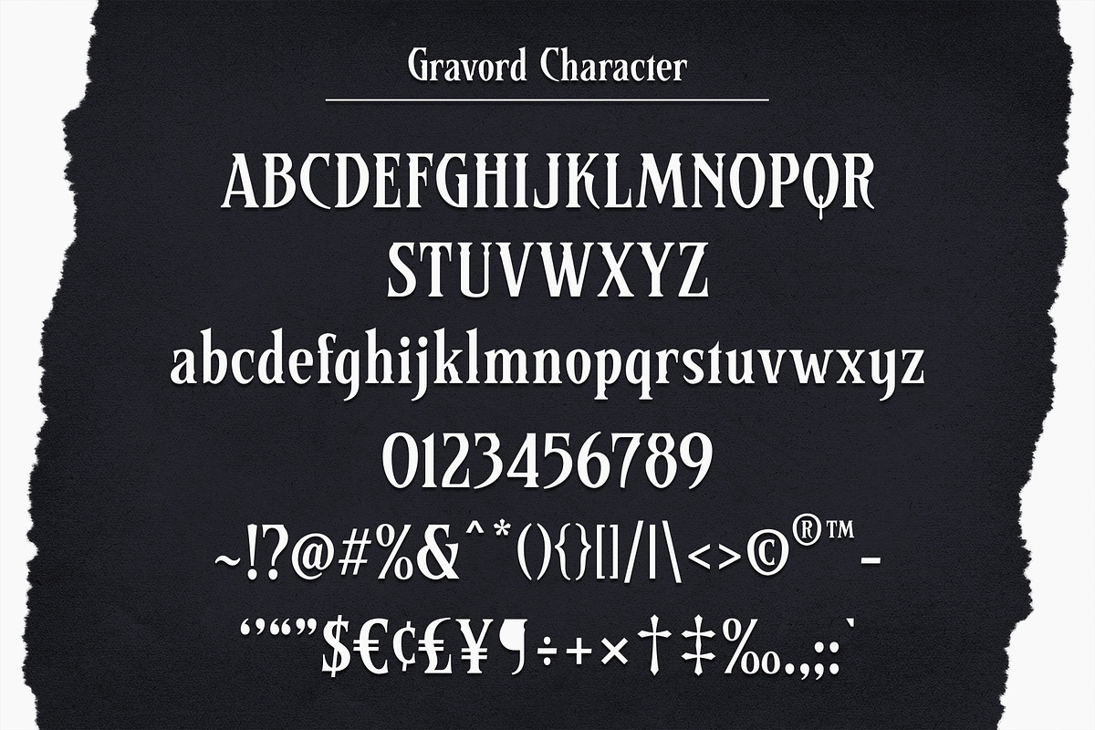 Gravord - Mysterious Serif, a Serif Font by iqbal habibi (Photo 6 of 9)