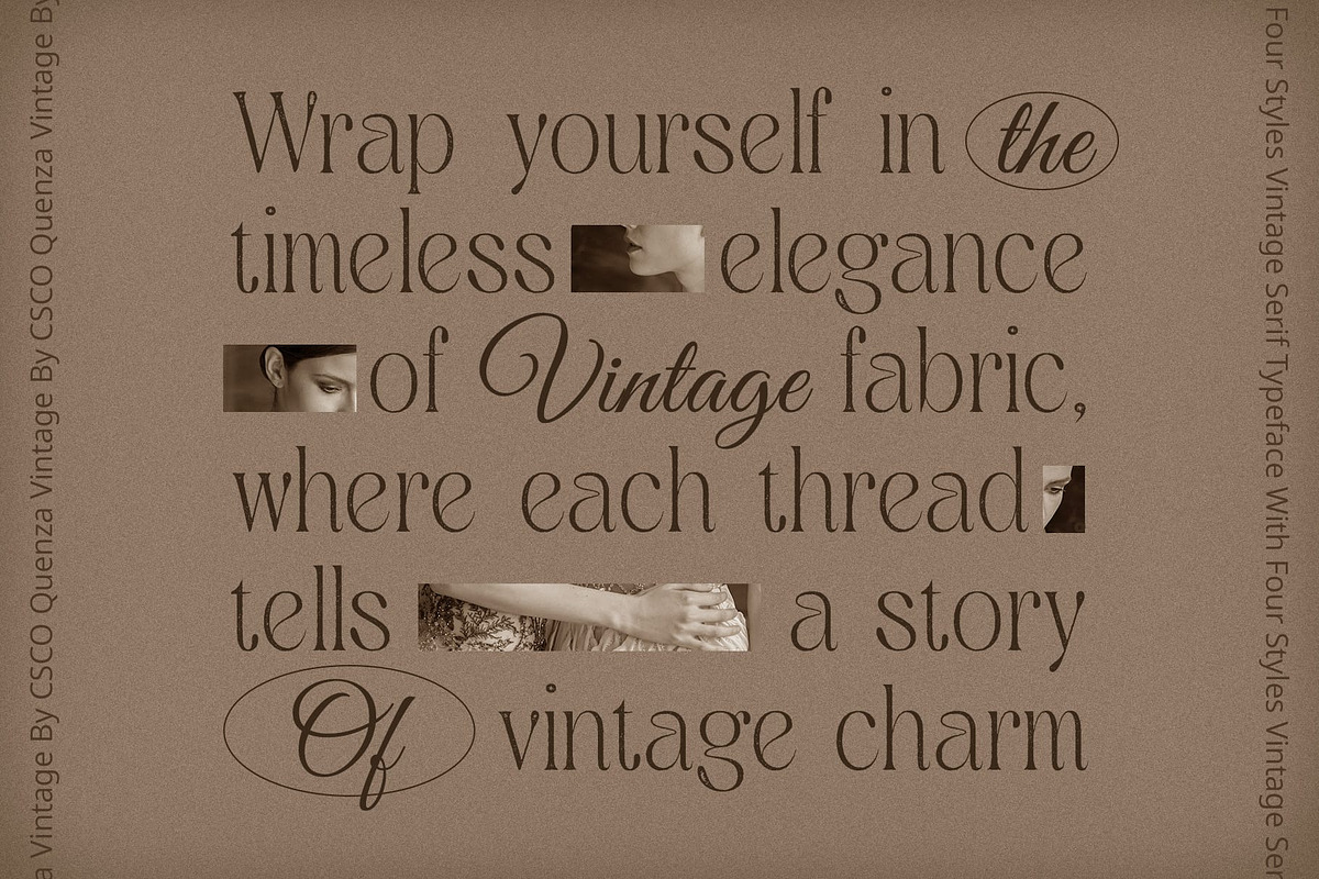 Quenza Vintage, a Serif Font by Craft Supply Co. (Photo 5 of 8)