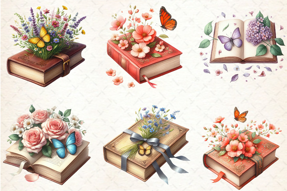 Watercolor Floral Book With Clipart, an Illustration by Rose Art (Photo 4 of 4)