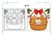 Cozy Christmas Closeups Coloring, a Seasonal Illustration by Design Station (Thumbnail 3 of 8)