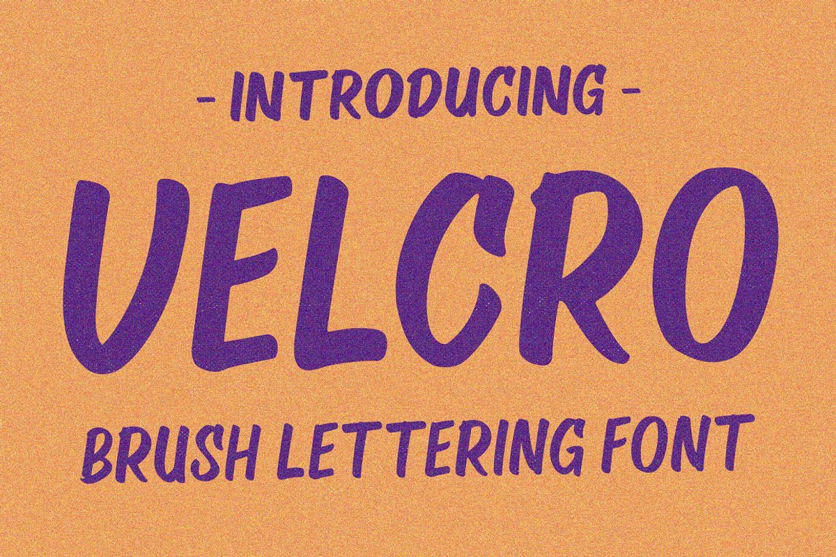 VT VELCRO - Brush Font preview 2