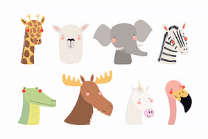 Cute little animals set, an Animal Illustration by sceptical cactus