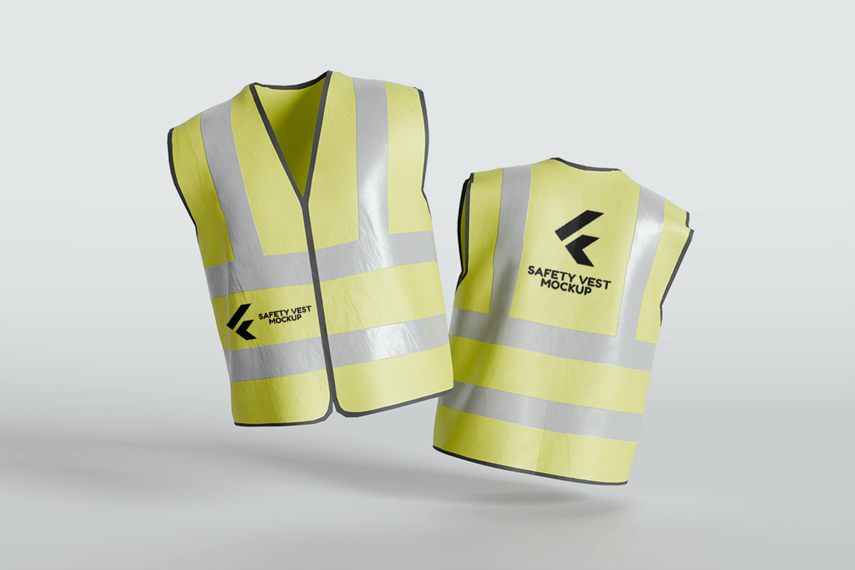 Safety Vest Mockup, an Apparel Mockup by HanaSaka_Studio (Photo 5 of 5)