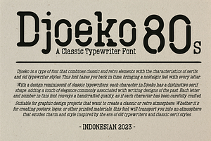 Djoeko - A Classic Typewriter