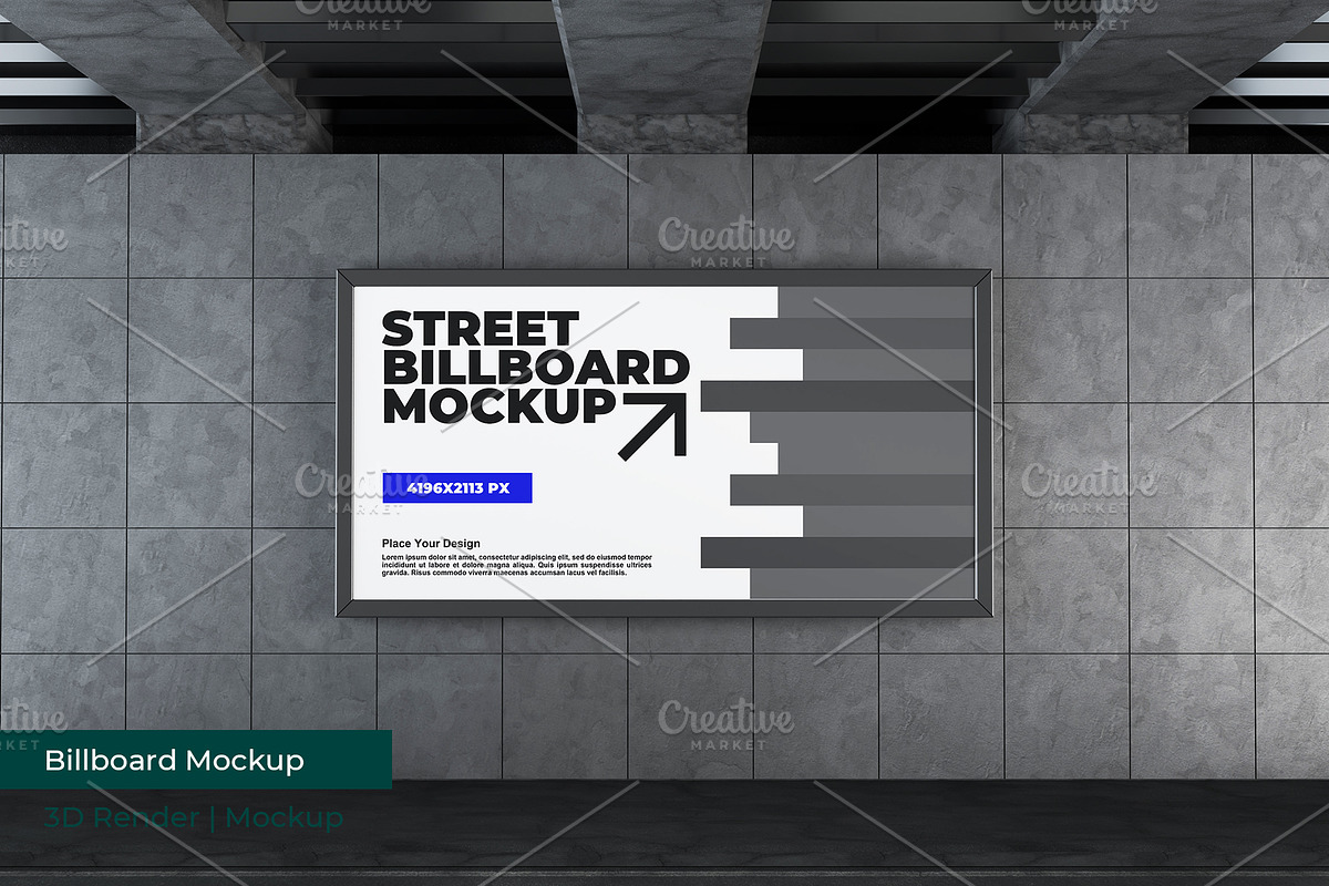 Billboard Mockup | 3D Rendering, an Advertising Mockup by mrfauzi (Photo 6 of 11)
