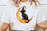 Cute Spooky Halloween Cats Clipart, a Seasonal Illustration by Designworld (Thumbnail 6 of 8)