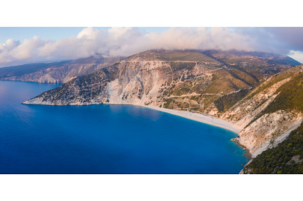 Myrtos beach with blue bay on, a Nature Photo by Igor Tichonow