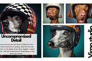 Speedy Tails: Helmet Dogs Bundle, an Animal Photo by Virgo Studio (Thumbnail 4 of 6)