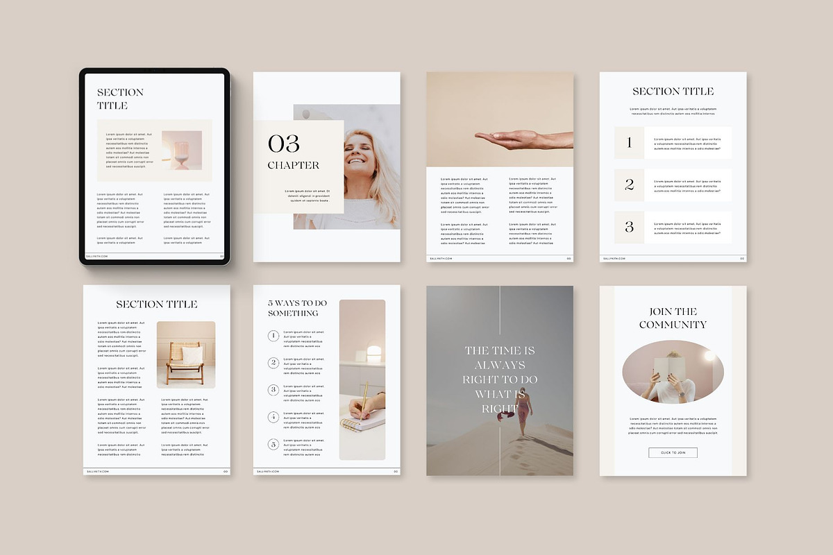 DEMURE Sales Ebook Template CANVA, a Design Template by BoldNStudio (Photo 6 of 10)