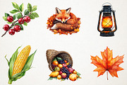 Happy Thanksgiving Elements Clipart, an Illustration by RobertsArt (Thumbnail 2 of 7)