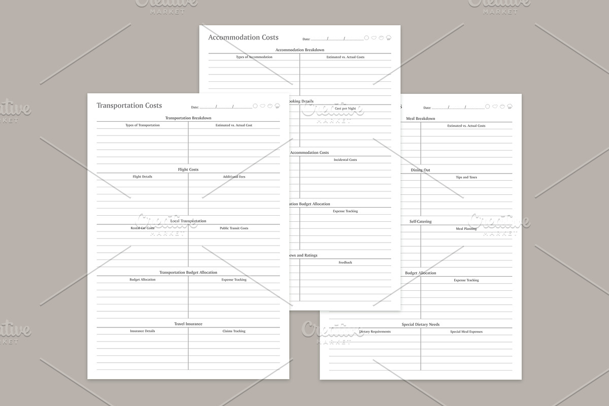 Budget Planner Pages Set V-08, a Stationery Template by shahsoft (Photo 3 of 3)