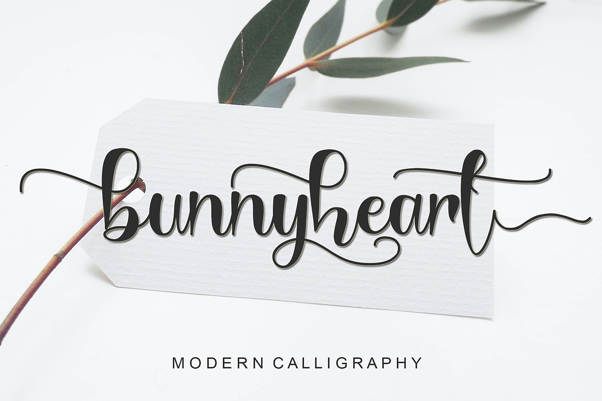 Bunnyheart, a Script Font by Letterafa Studio (Photo 1 of 10)