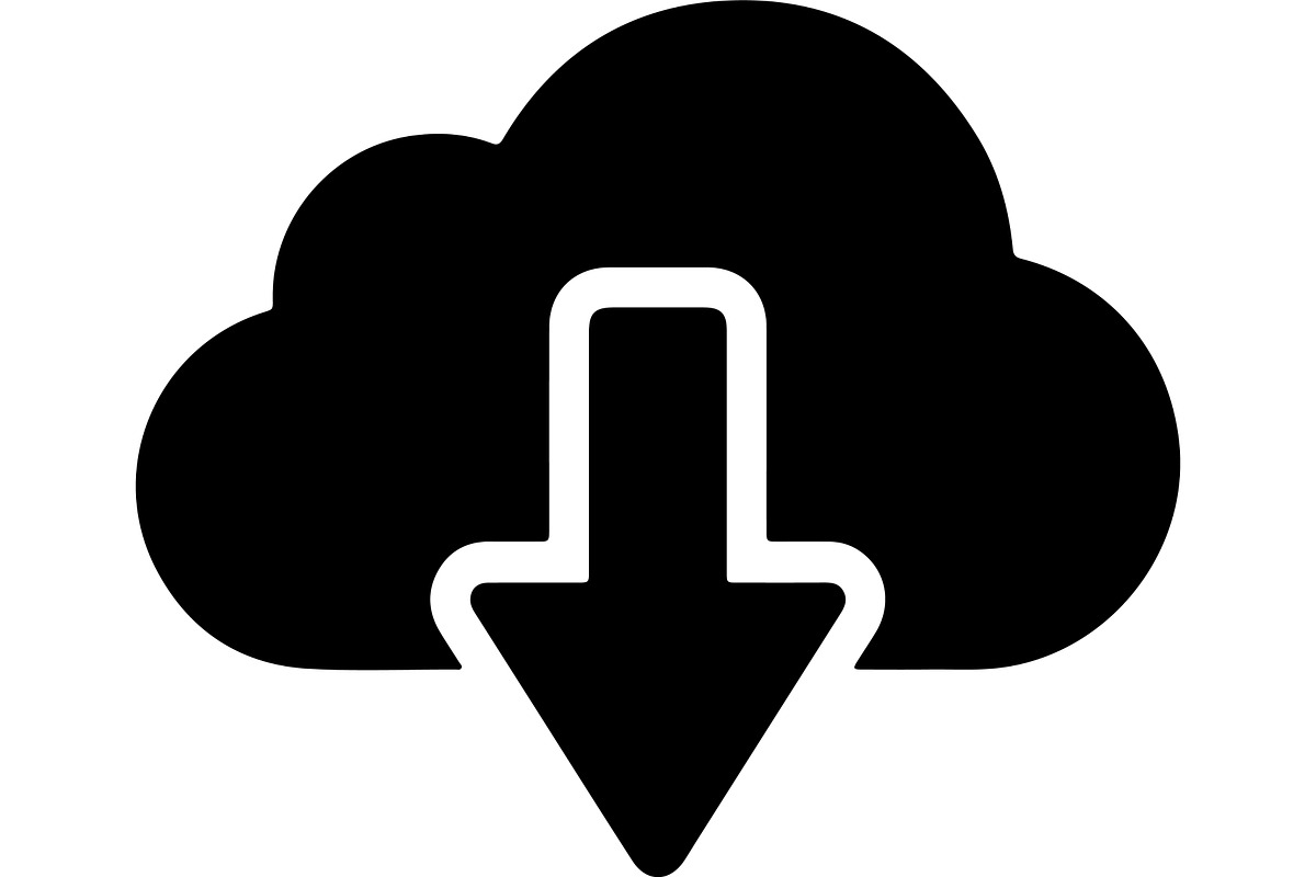 Cloud Download Silhouette, a Technology Illustration by abu67222 (Photo 10 of 13)