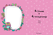 Floral Owls - 55 objects, an Illustration by Zooza Art (Thumbnail 10 of 14)