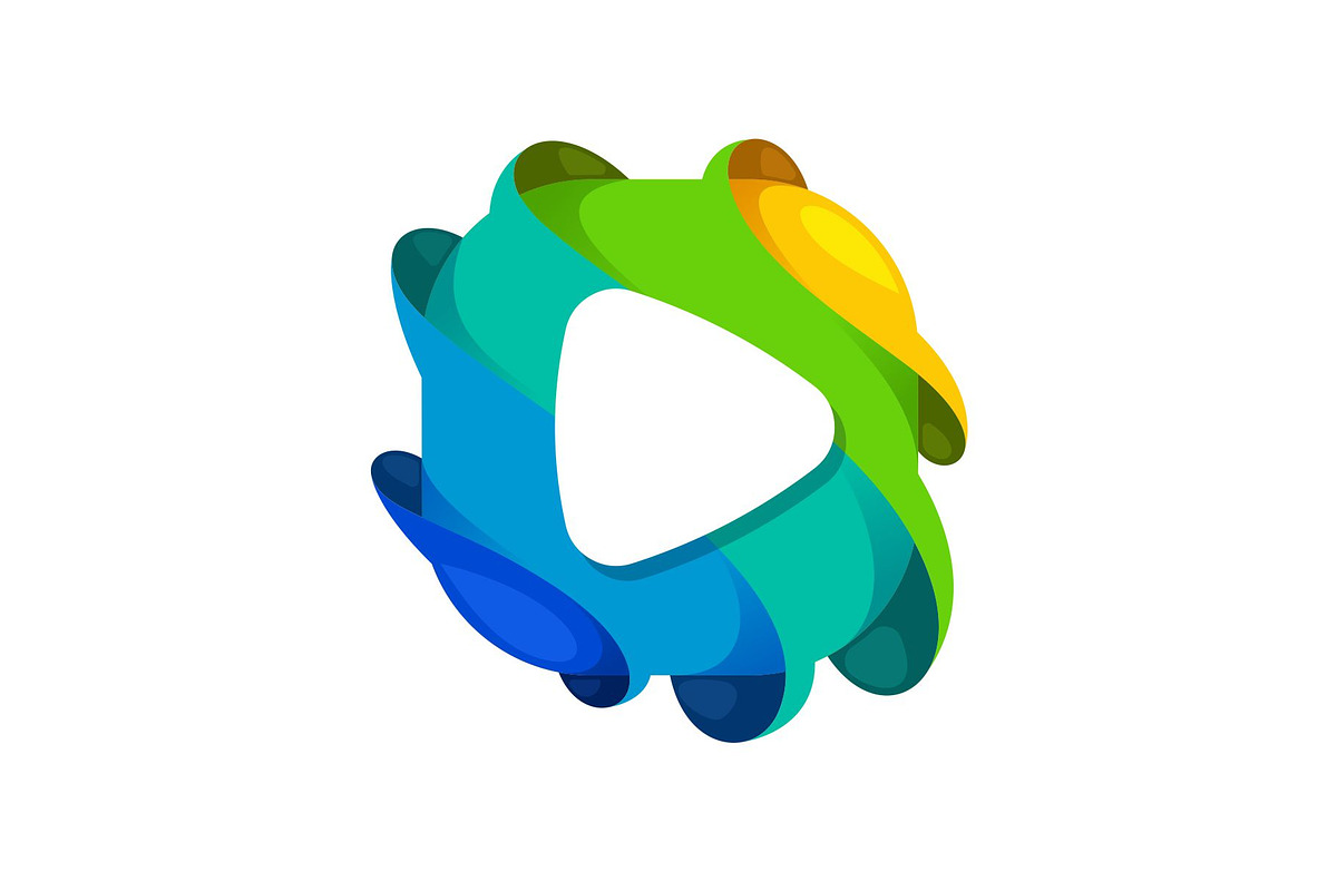 Colorful Play Media Icon Logo, a Branding & Logo Template by Buqancreative