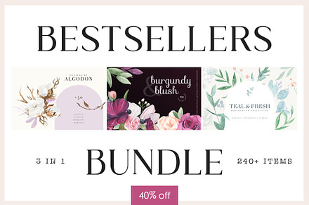 Watercolor Floral Bundle: 3 in 1