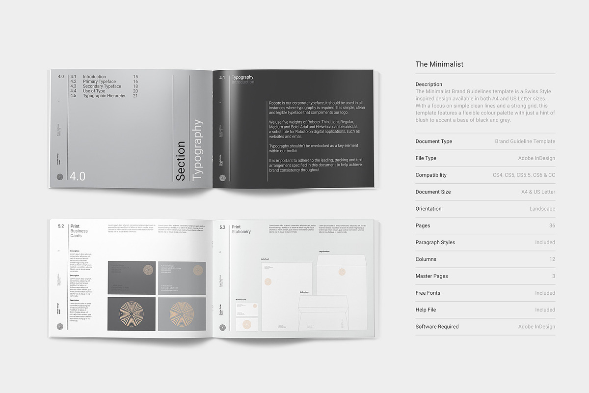 THE MINIMALIST / Brand Guidelines, a Brochure Template by Circular (Photo 4 of 11)