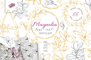 Magnolia Floral Design Pack, a Texture Illustration by JuDesign (Thumbnail 1 of 16)