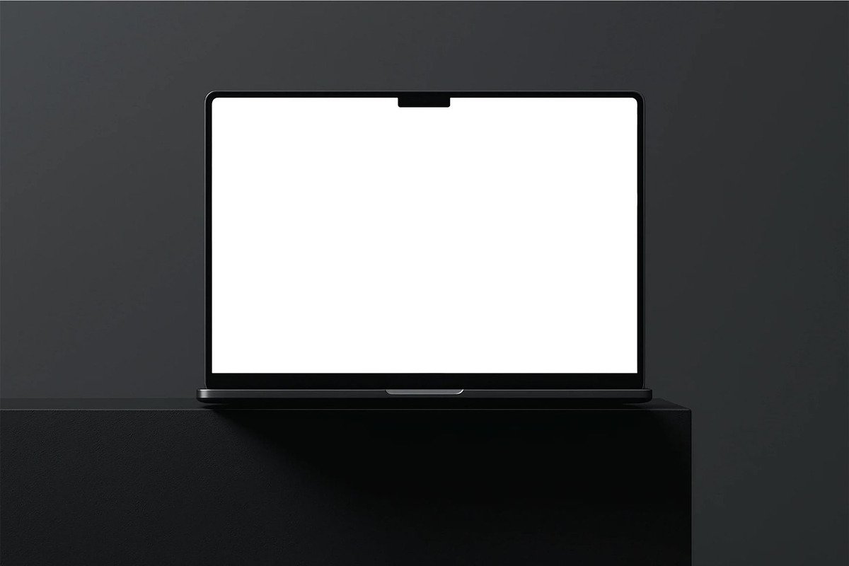 Minimalist MacBook Screen Mockup, a Device Mockup by Simplify Creative (Photo 2 of 2)
