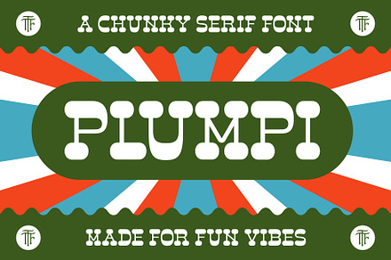 Plumpi - A Chunky 60s Serif Font