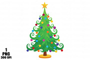 Faux sparkly glitter Christmas tree, an Illustration by Daily.Designs (Thumbnail 1 of 5)