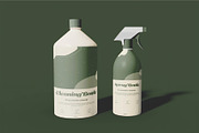 Cleaning & Spray Bottles Mockup, a Household Mockup by skybluecreative (Thumbnail 1 of 3)