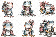 Christmas Frog Clipart, an Illustration by Black Bird Studio (Thumbnail 2 of 6)