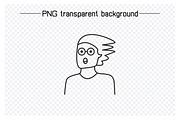 Bundle of Doodle Human Face Avatars, a Person Illustration by Designfour (Thumbnail 4 of 7)