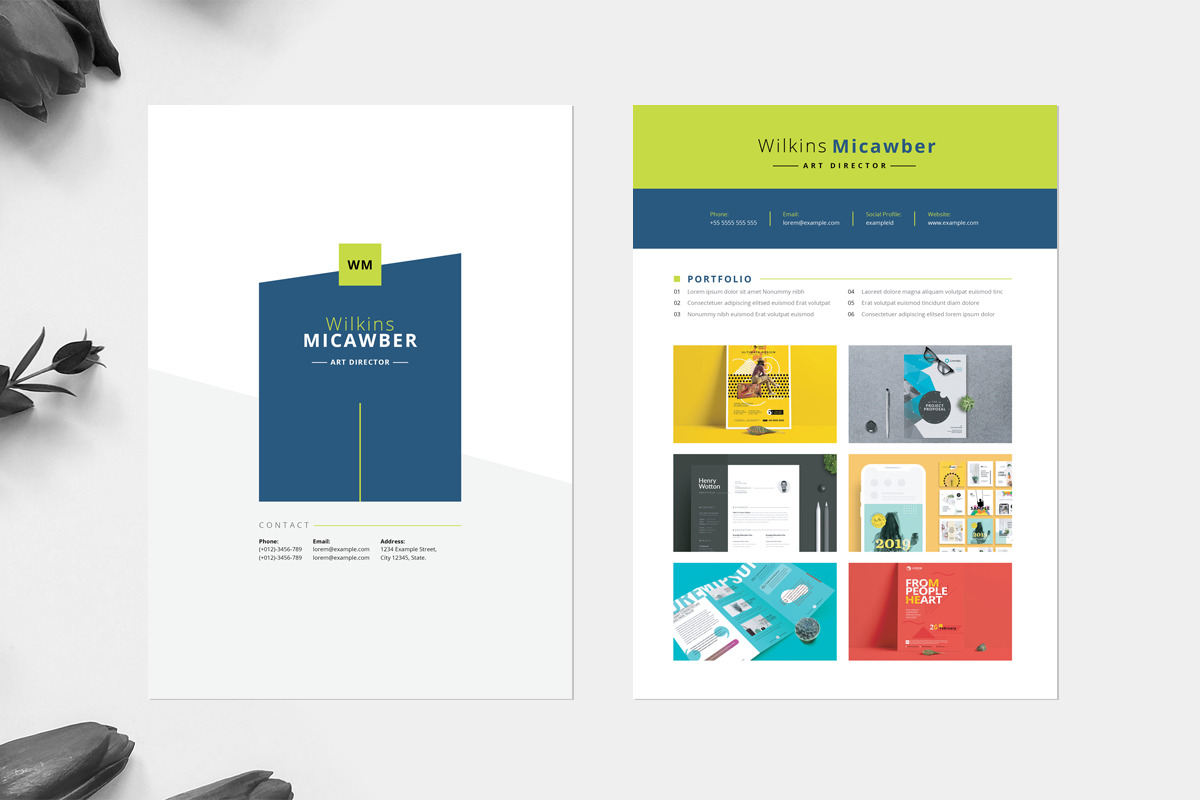 Green Navy Blue Resume / CV preview 6