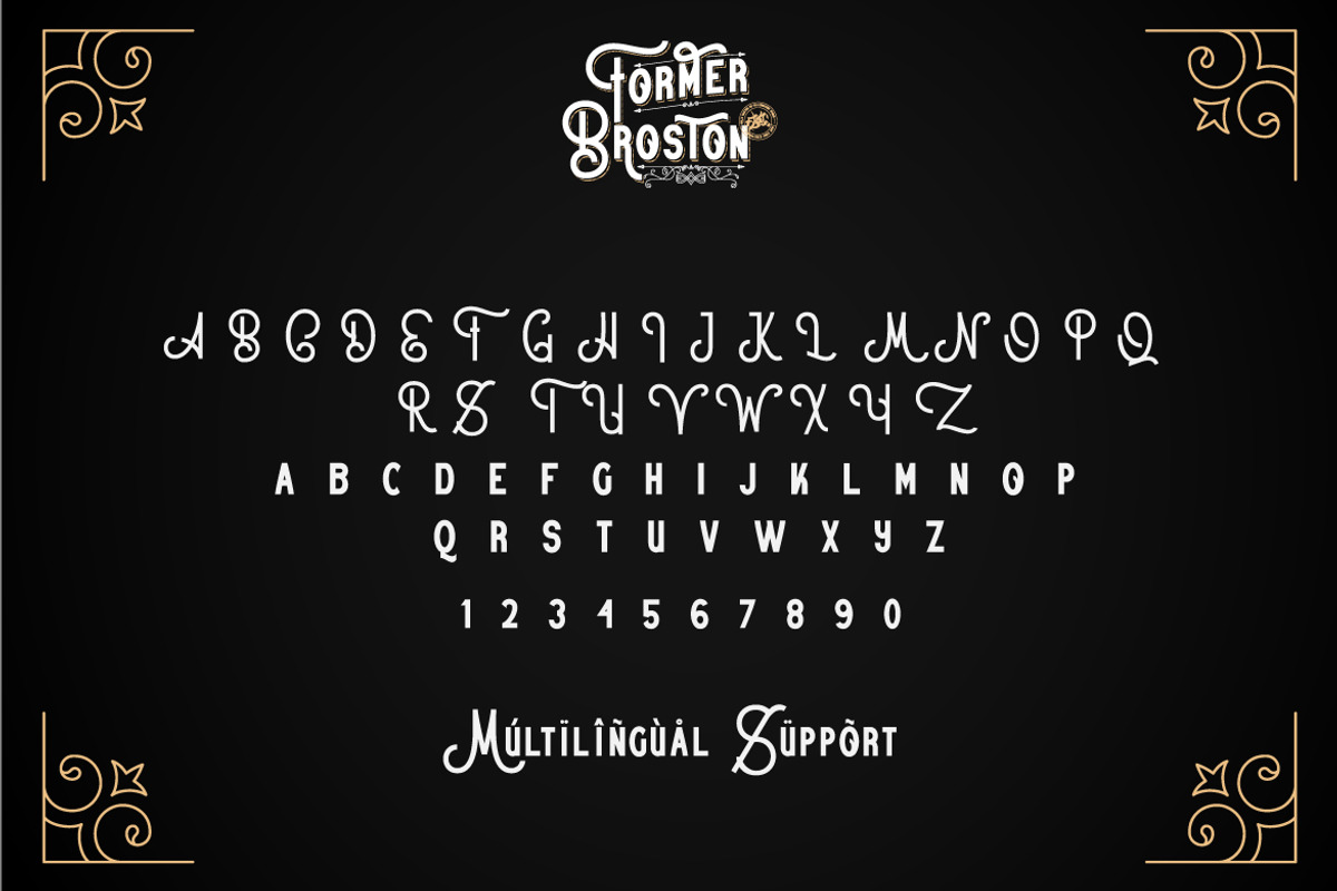 Former Broston - A Vintage Font, a Sans Serif Font by Vava Aryanto (Photo 7 of 8)