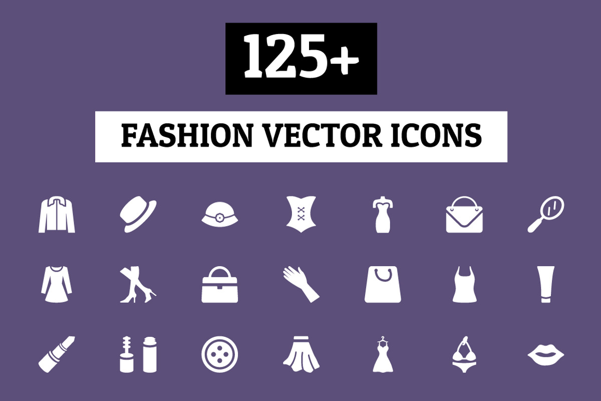 125+ Fashion Vector Icons