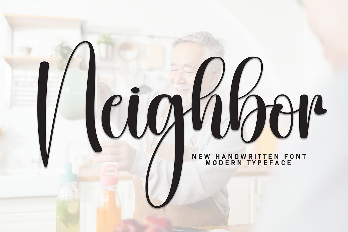 Neighbor | Script Font, a Handwritten Font by Scratchones (Photo 1 of 8)