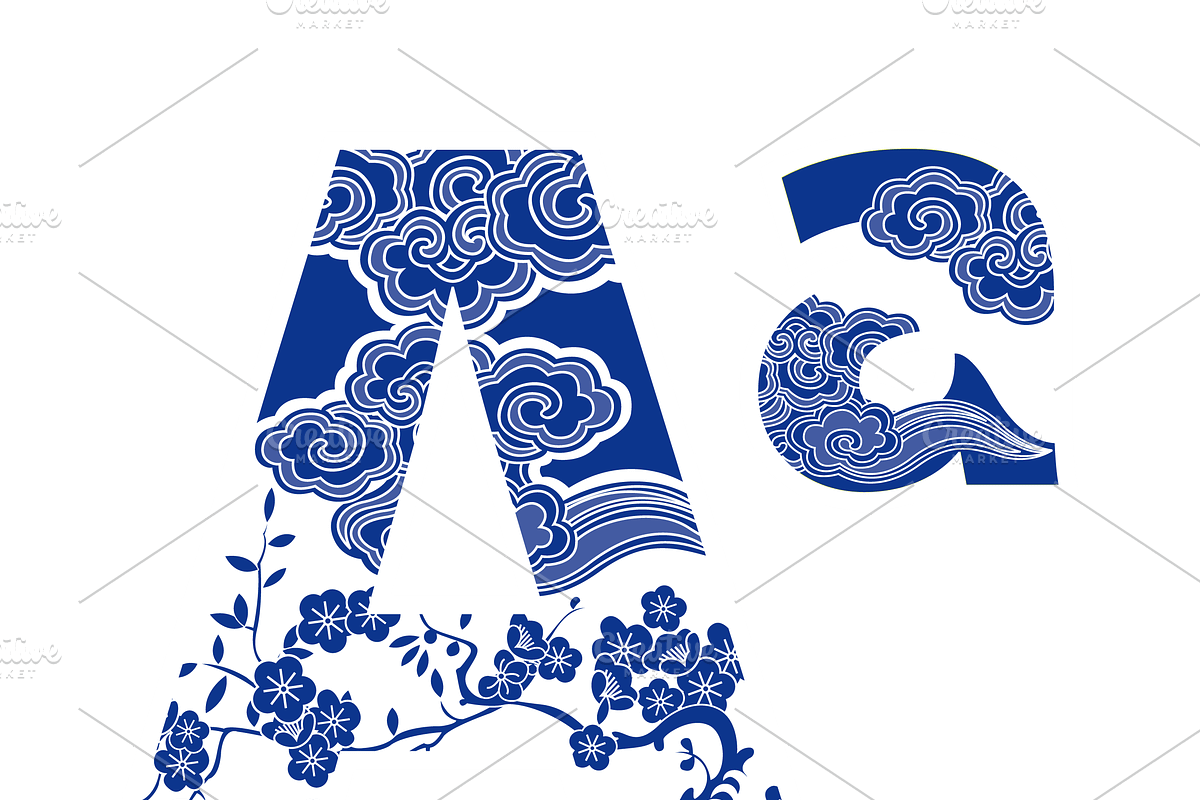 Letter A-Z Chinese style preview 2