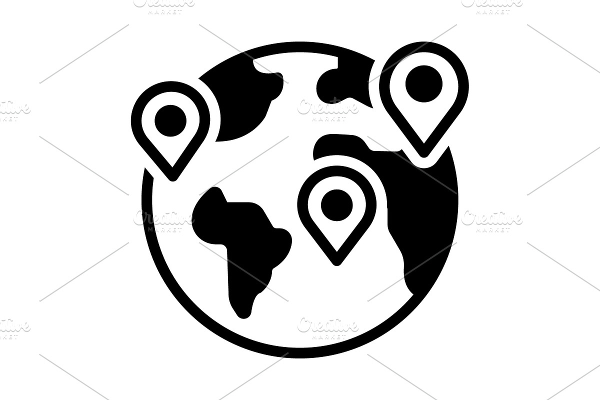 Geographical geological solid icon, a Solid Icon by Creative priyanka
